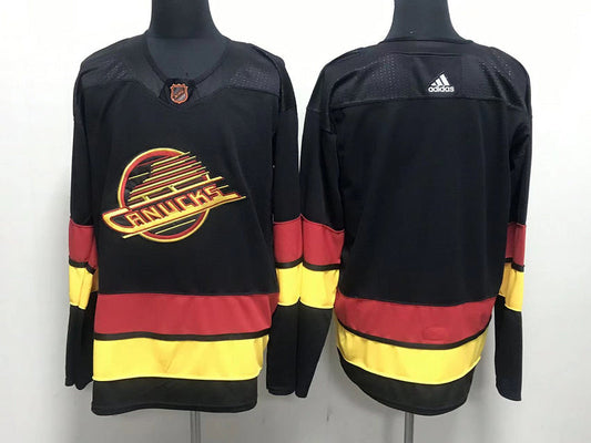 Men's Vancouver Canucks Black Retro Primegreen Authentic Blank jersey