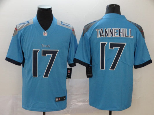 Men's Tennessee Titans Ryan Tannehill #17 Light Blue Game jersey