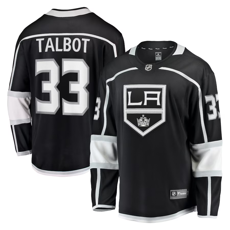 Men's Los Angeles Kings Cam Talbot #33 Black Home Breakaway jersey