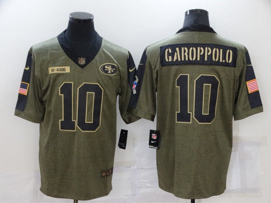 Men's San Francisco 49ers Jimmy Garoppolo #10 Brown Player Game jersey