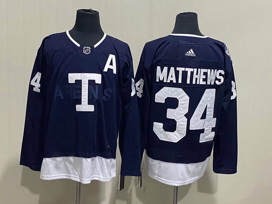 Men's Toronto Maple Leafs Auston Matthews #34 Blue Player Game jersey