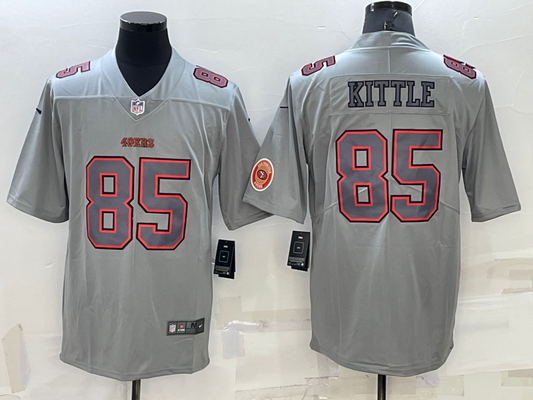 Men's San Francisco 49ers George Kittle #85 Gray Atmosphere Game jersey