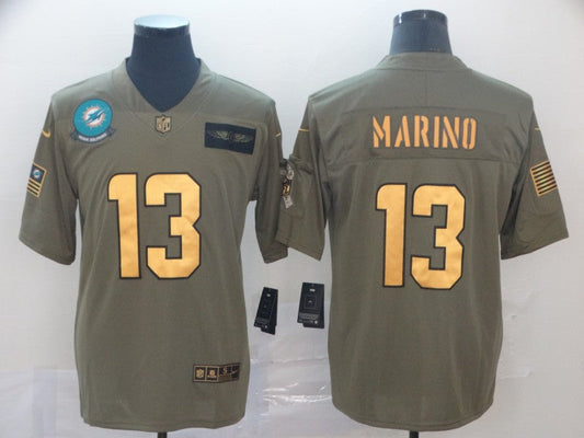 Men's Miami Dolphins Dan Marino #13 Brown Alternate Game jersey
