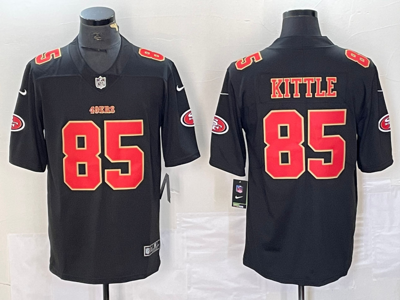 Men's San Francisco 49ers George Kittle #85 Black Fashion Game jersey