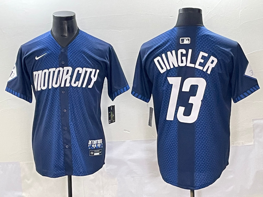 Men's Detroit Tigers Dillon Dingler #13 Navy City Connect Limited Player Jersey