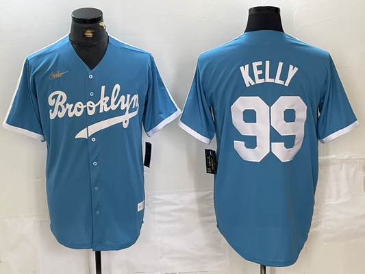 Men's Los Angeles Dodgers Joe Kelly #99 Light Blue Alternate Cooperstown Collection Player jersey