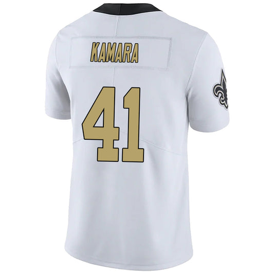 #41 Alvin Kamara Player NO.Saints White Vapor F.U.S.E. Limited Football Jerseys