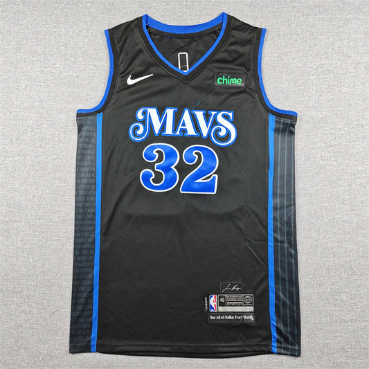 Men's Dallas Mavericks Cooper Flagg #32 Black 2023/24 Swingman Player Jersey - City Edition