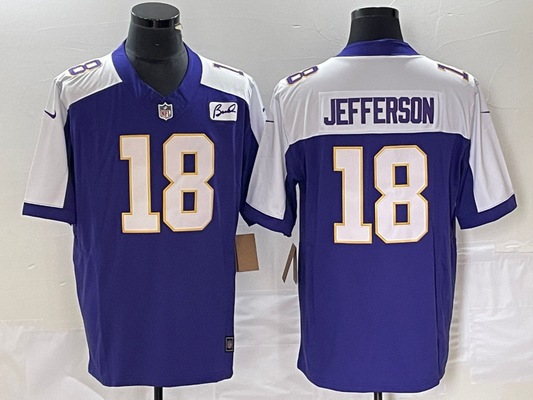 Men's Minnesota Vikings Justin Jefferson #18 Purple Vapor F.U.S.E. Limited jersey