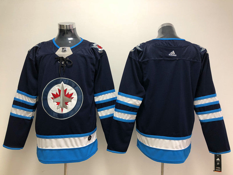 Men's Winnipeg Jets Blue Breakaway Home Blank jersey