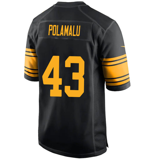#43 Troy Polamalu Player P.Steelers Black Stitched Game Football Jerseys