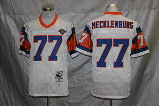 Men's Denver Broncos Karl Mecklenburg Mitchell & Ness White Legacy Replica jersey