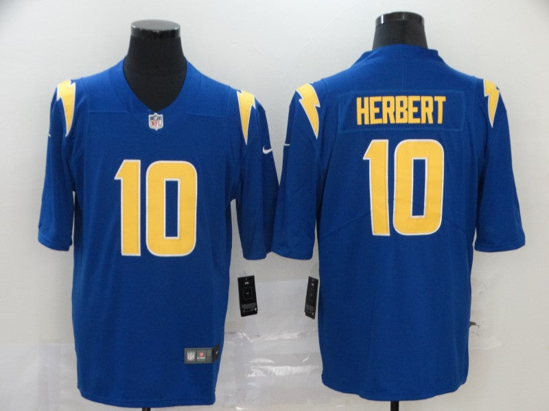 Men's Los Angeles Chargers Justin Herbert #10 Blue 2nd Alternate Game jersey