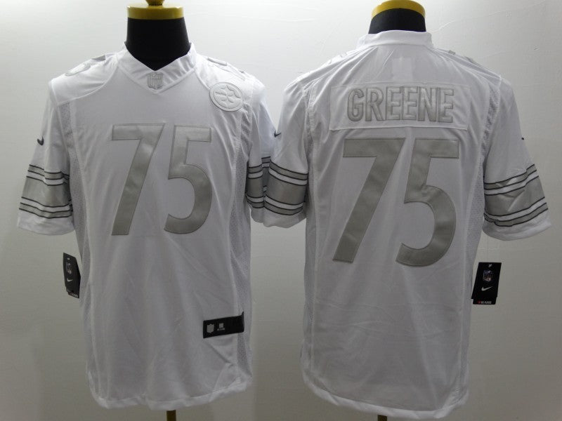 Men's Pittsburgh Steelers Joe Greene #75 White Game jersey