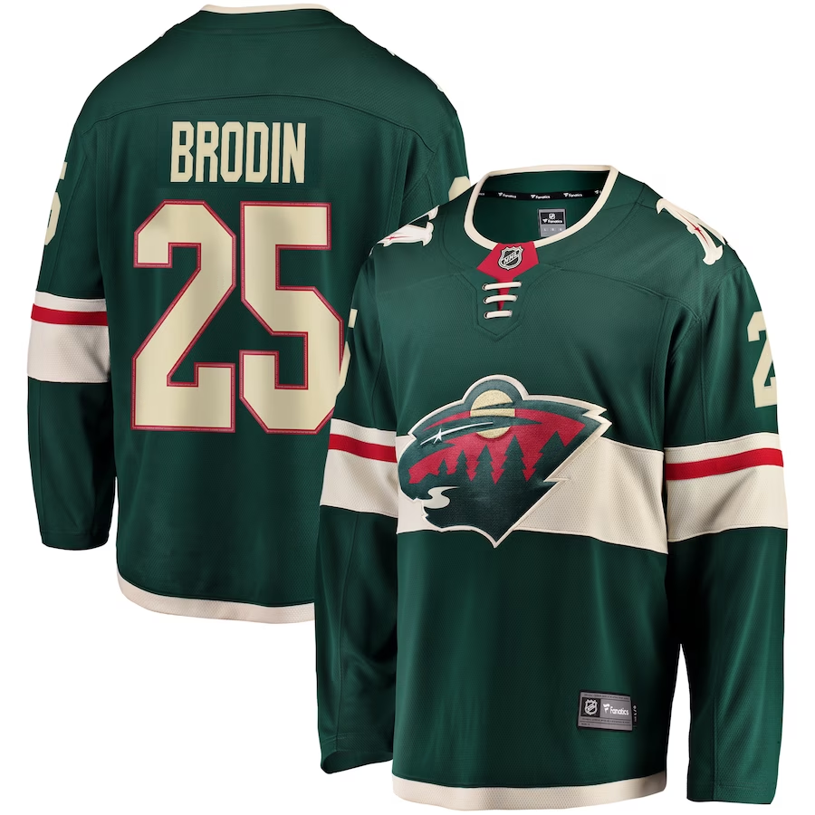 Men's Minnesota Wild Jonas Brodin #25 Green Breakaway jersey