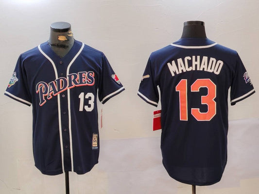 Men's San Diego Padres Manny Machado #13 Navy Replica Player jersey