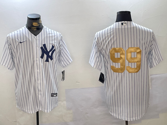 Men's New York Yankees Aaron Judge #99 White Game jersey