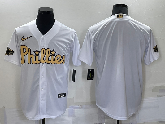 Men's Philadelphia Phillies White Replica Blank jersey