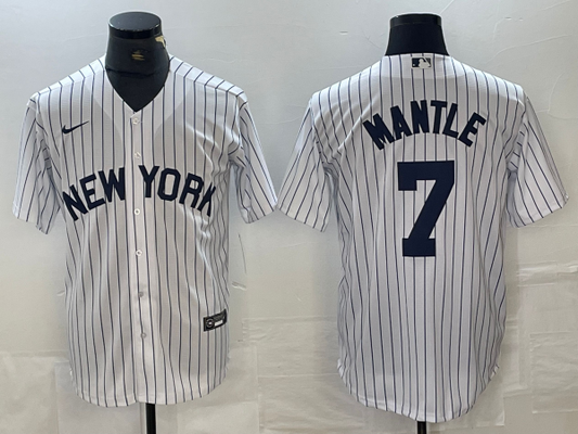 Men's New York Yankees Mickey Mantle #7 White Limited jersey