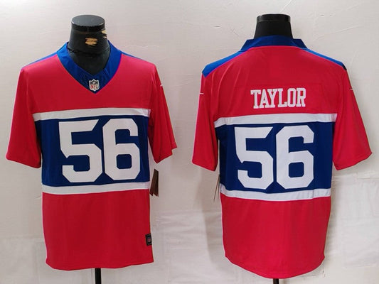 Men's New York Giants Lawrence Taylor #56 Century Red Alternate Player Game jersey