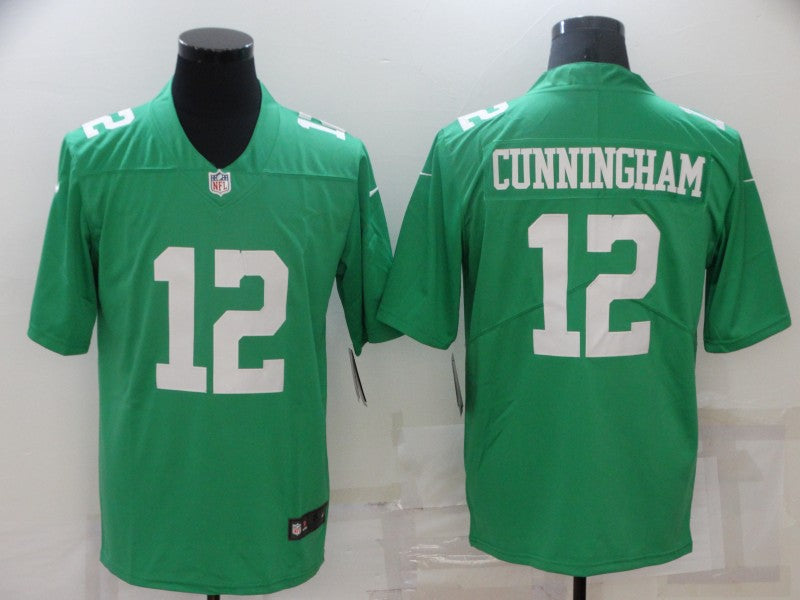 Men's Philadelphia Eagles Randall Cunningham #12 Green Game jersey