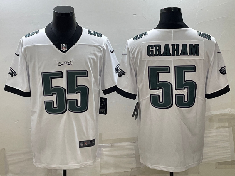 Men's Philadelphia Eagles Brandon Graham #55 White Game jersey