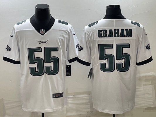Men's Philadelphia Eagles Brandon Graham #55 White Game jersey