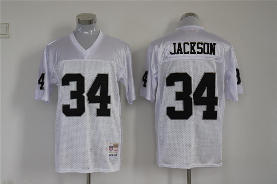 Men's Oakland Raiders Bo Jackson Mitchell & Ness White Legacy Replica jersey