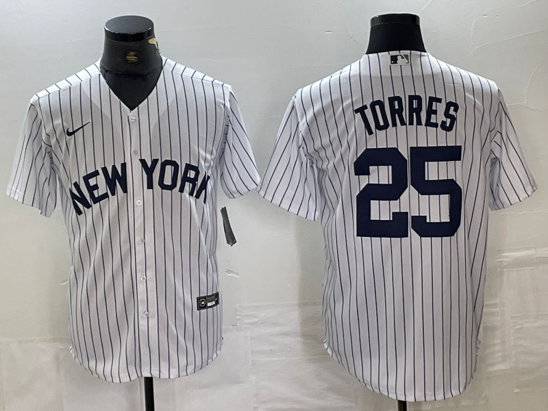 Men's New York Yankees Gleyber Torres #25 White Limited jersey