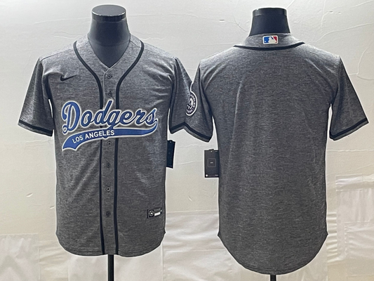 Men's Los Angeles Dodgers Gray Joint Edition Blank jersey