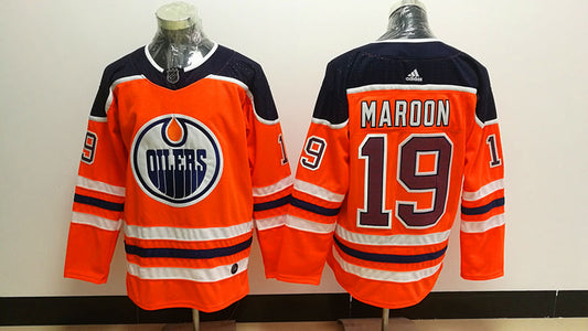 Men's Edmonton Oilers Pat Maroon #19 Orange Breakaway Player jersey