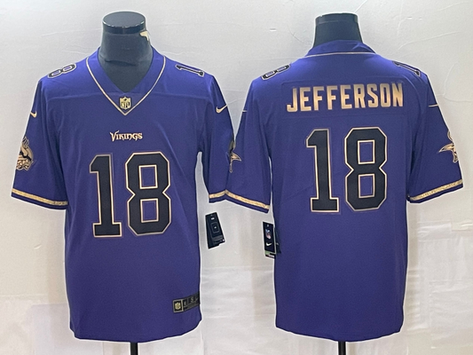 Men's Minnesota Vikings Justin Jefferson #18 Purple Alternate Game jersey