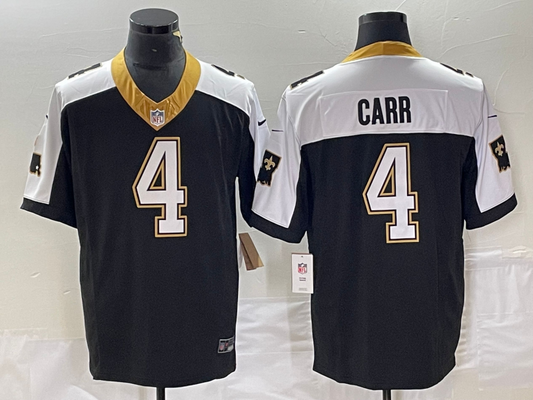 Men's New Orleans Saints Derek Carr #4 Black Vapor F.U.S.E. Limited jersey