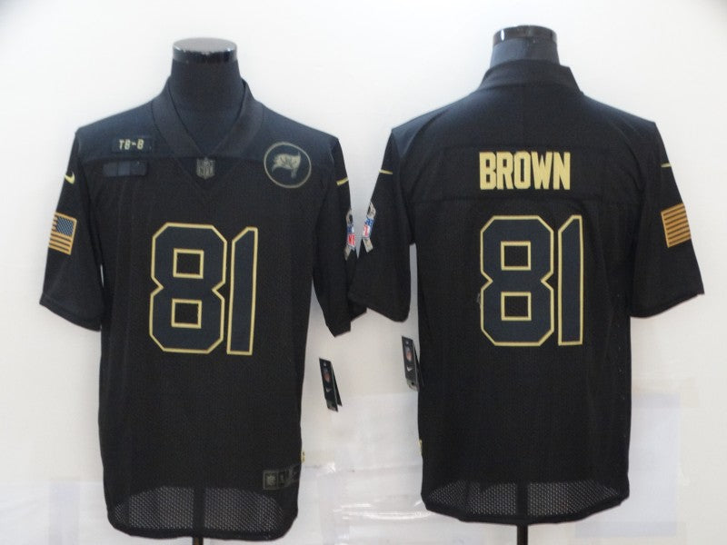 Men's Tampa Bay Buccaneers Antonio Brown #81 Black Game jersey