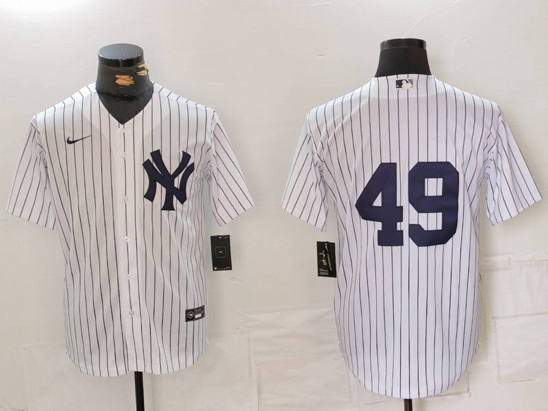 Men's New York Yankees Ron Guidry #49 White Limited Player jersey