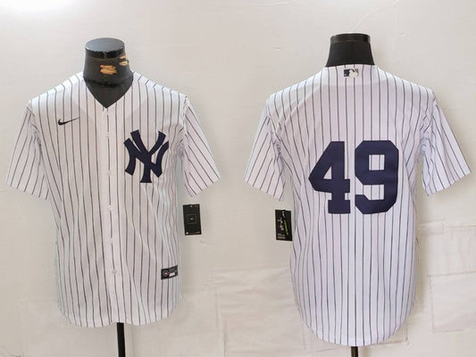 Men's New York Yankees Ron Guidry #49 White Limited Player jersey