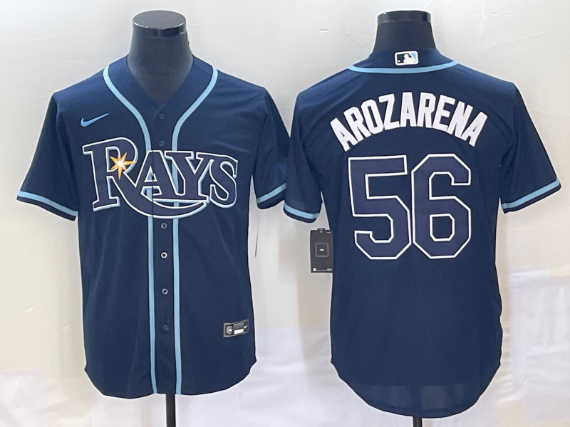 Men's Tampa Bay Rays Randy Arozarena #56 Navy Replica Player jersey