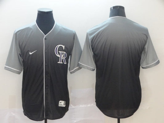 Men's Colorado Rockies Grey Gradient Replica Blank jersey