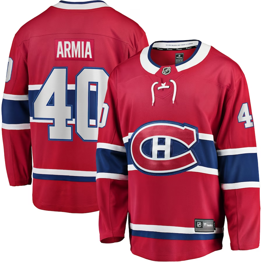 Men's Montreal Canadiens Joel Armia #40 Red Player Game jersey