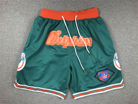 Men's Miami Dolphins Aqua Pocket Shorts1