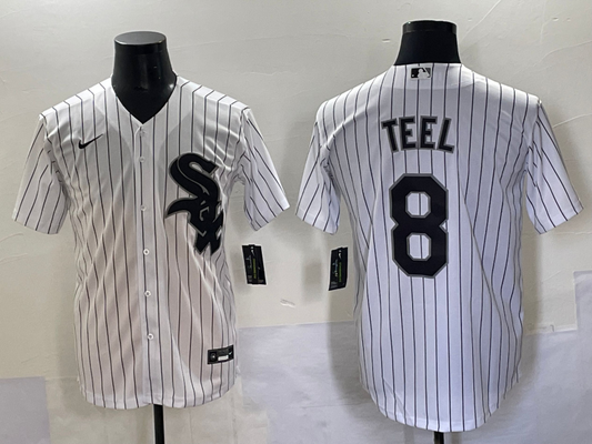 Men's Chicago White Sox Kyle Teel #8 White Replica Player Jersey