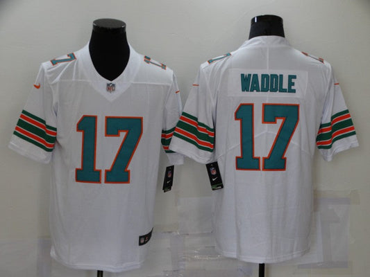 Men's Miami Dolphins Jaylen Waddle #17 White Game Player jersey