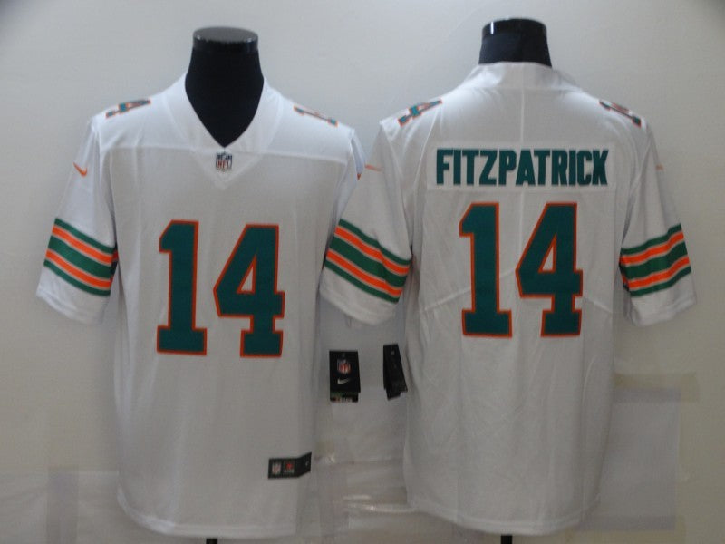 Men's Miami Dolphins Ryan Fitzpatrick #14 White Game Player jersey