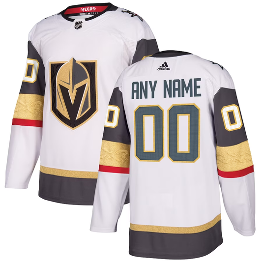 Men's Vegas Golden Knights White Away Authentic Custom jersey