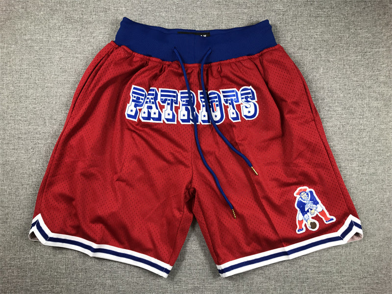 Men's New England Patriots Red Pocket Shorts1