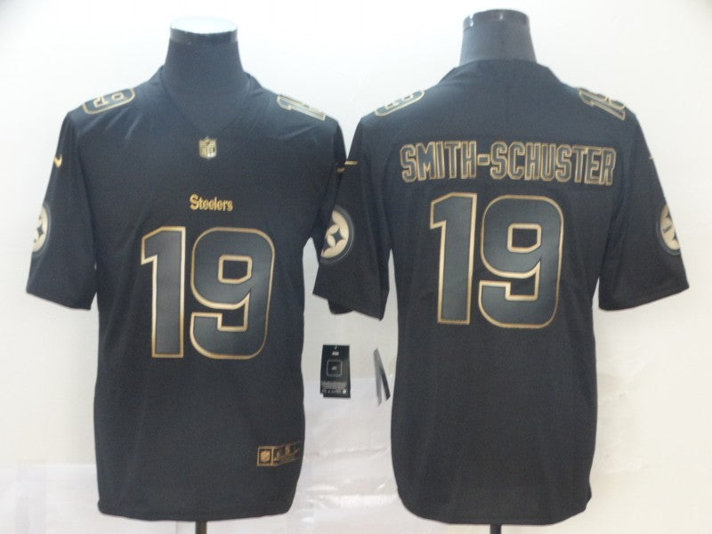 Men's Pittsburgh Steelers JuJu Smith-Schuster #19 Black Game jersey