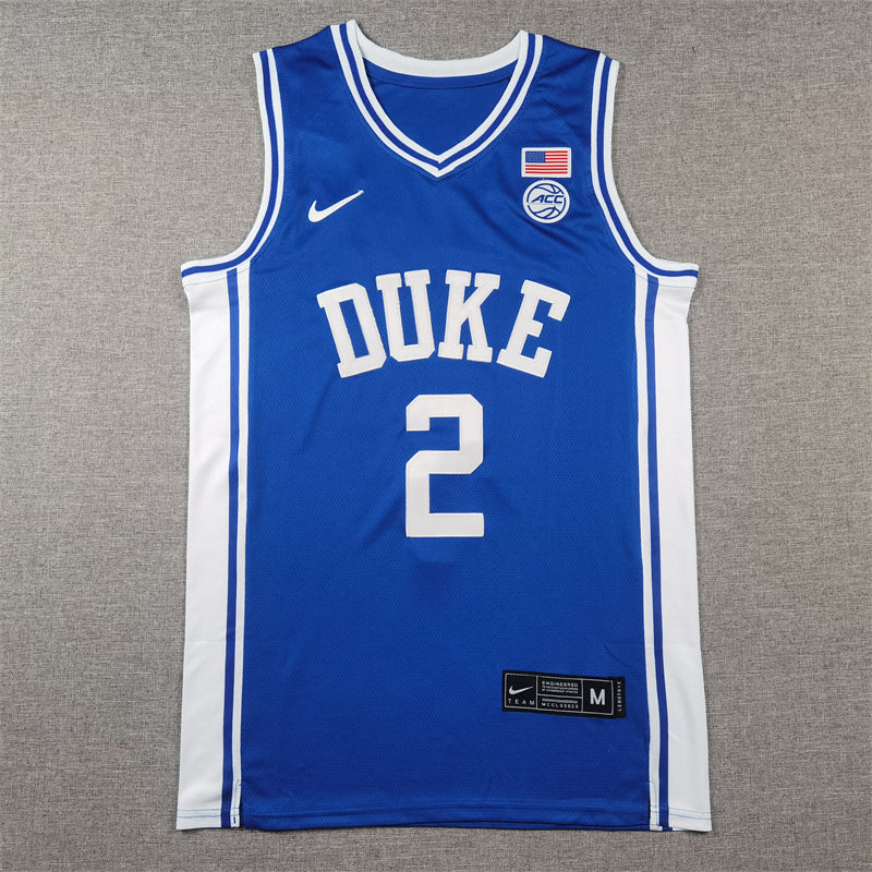 Men's Duke Blue Devils Cooper Flagg #2 Blue Replica Basketball Jersey
