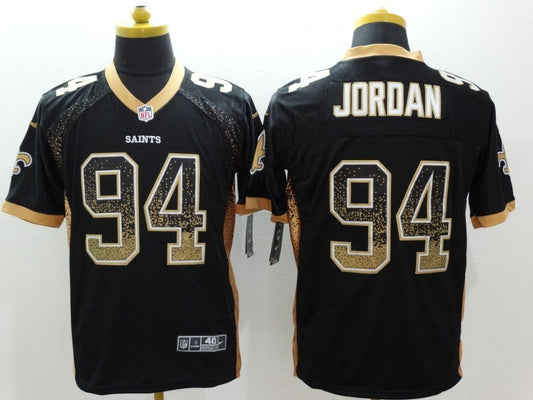 Men's New Orleans Saints Cameron Jordan #94 Black Alternate Game jersey