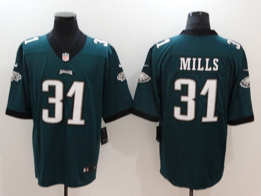 Men's Philadelphia Eagles Jalen Mills #31 Midnight Green Game jersey
