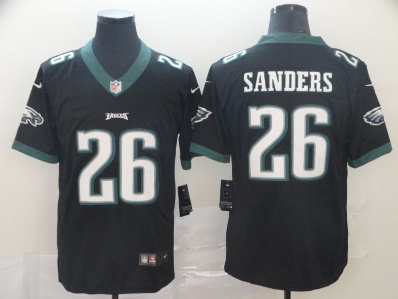Men's Philadelphia Eagles Miles Sanders #26 Black Game jersey